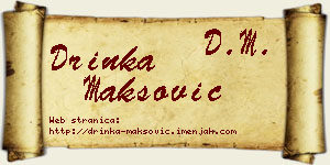 Drinka Maksović vizit kartica